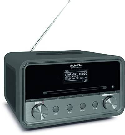 TechniSat DIGITRADIO 584 – Stereo DAB+ Internetradio (CD-Player, Wireless-Charging, WLAN, Bluetooth, USB, Wecker, Equalizer, 2 x 10 Watt Lautsprecher, Kompaktanlage) anthrazit von TechniSat