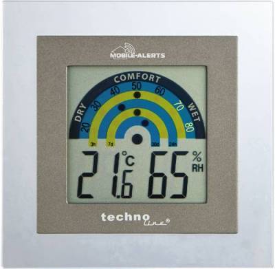 Techno Line MA10230 Mobile Alerts WLAN-Wetterstation Silber, Transparent, Weiß von Techno Line