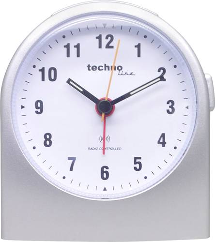 Techno Line WT 753 Funk Wecker Silber Alarmzeiten 1 Fluoreszierend Zeiger 1 Timerzeit von Techno Line