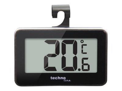 TechnoLine® Kühlschrankthermometer WS 7012 schwarz, silber von TechnoLine®