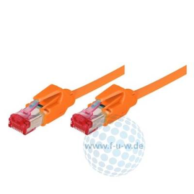 Tecline 71815A Category 6A Ethernet Patchkabel (S/FTP, PiMF, EIA/TIA, Class EA, 15 m) orange von Tecline