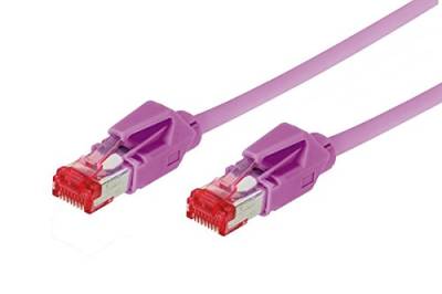 Tecline 71830M Category 6A Ethernet Patchkabel (S/FTP, PiMF, EIA/TIA, Class EA, 30 m) Erikaviolett von Tecline