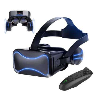 Teksome VR-Brille für Kinder, VR-Headset mit Fernbedienung | Immersive VR-Brille für Kinder | Virtual-Reality-Brillen-Set, Brillen für Kinder und Erwachsene zum Erleben von VR von Teksome