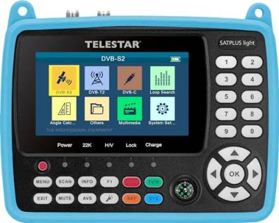 TELESTAR SATPLUS Light – SAT Messgerät (Satelliten Finder, DVB-S2 / DVB-S/DVB-T2 / DVB-T/DVB-C, Unicable, Akku) von Telestar