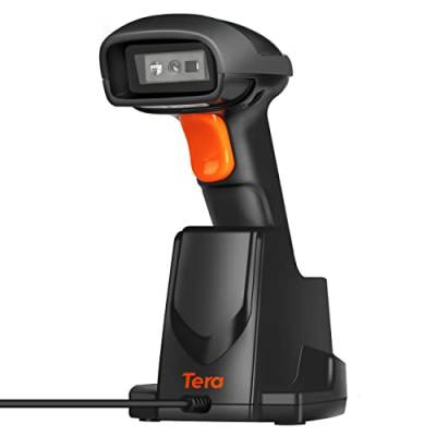 Tera Pro Extreme Leistung 1MP-Kamera Barcodescanner QR 2D 1D Bluetooth Barcode Scanner Wireless 2,4G mit USB Ladestation Hochauflösendes Scannen, HW0007 von Tera