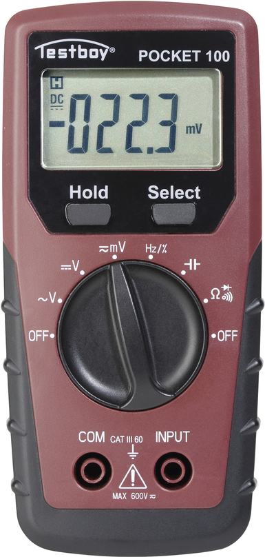 Testboy TB Pocket 100 Hand-Multimeter digital CAT III 600 V Anzeige (Counts): 4000 (61402000) von Testboy