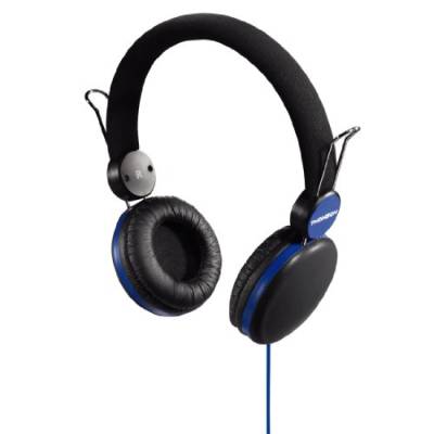 Thomson 00131836 HED 2203 Over-Ear Kopfhörer (3,5mm Klinkenstecker, Empfindlichkeit: 110dB) schwarz/blau von Thomson