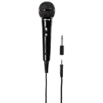 Thomson Mikrofon für Karaoke (Karaoke Mikrofon mit 3 m Kabel, 3,5 mm Klinke für HiFi Anlage, dynamisches Mikrofon mit Nierencharakteristik, Gesangsmikrofon mit Adapter 6,3 mm für Mischpult) schwarz von Thomson