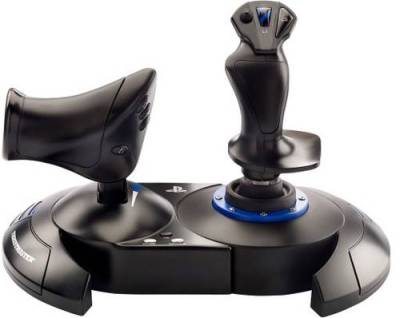 Thrustmaster T.Flight Hotas 4 Flugsimulator-Joystick USB PlayStation 4, PC Schwarz, Blau von Thrustmaster