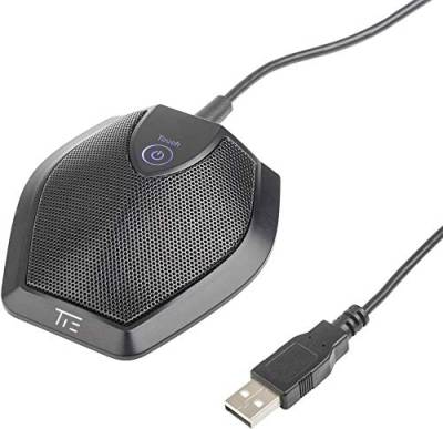 USB Boundary Conference Microphone (TG11) Microphone Capsule (for Recording and Transmitting Meetings, Integrierter Pop Filter, Omnidirektional, Plug & Play, Mute, LED Display, stabiles Metallgehäuse) von Tie Studio