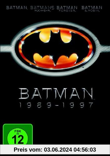 Batman 1989-1997 (Batman / Batmans Rückkehr / Batman Forever / Batman & Robin) [4 DVDs] von Tim Burton