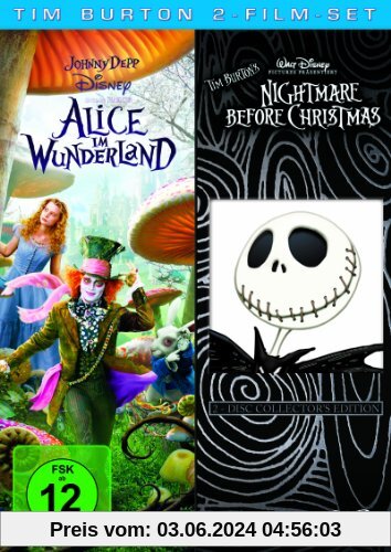 Tim Burton 2-Film-Set (3 Discs): Alice im Wunderland/Nightmare before Christmas von Tim Burton