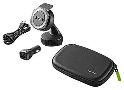 TomTom Rider Autohalterung für alle TomTom Rider Modelle inklusive USB Auto-Schnellladegerät, Kabel und Tragetasche (siehe Kompatibilitätsliste unten) von TomTom