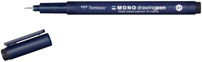 Tombow Fineliner MONO drawing pen, schwarz, Strichstärke 01 von Tombow