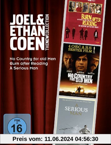 Joel & Ethan Coen - The New Collection (Burn After Reading, No Country For Old Men, A Serious Man) [3 DVDs] von Tommy Lee Jones