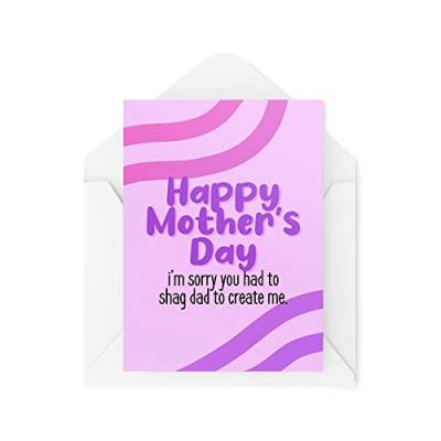 Lustige Muttertagskarten | For Her Parent Love Mummy Banter Mama Mam | Create Me Joke | Cheeky Parents Sohn Tochter Eltern | CBH887 von Tongue in Peach