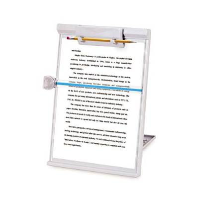 Schreibtisch-Dokumentenhalter mit verstellbarem und linienführendem Kopierhalter für Briefe, legale A4-Dokumente von TopHomer