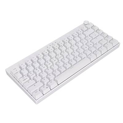 Mechanische Tastatur, Tastatur mit 82 Tasten, RGB-Hintergrundbeleuchtung, Kabellose 2,4 G / BT3.0/5.0 / Typ C Kabelgebundene, Ergonomische Schreibmaschine, für Office-Spiele von Topiky