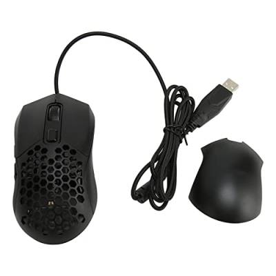 Model D Minus Mouse Superleichte RGB Gaming Maus mit 7200 DPI Sensor, Design, Ergonomisch, 6 Programmierbare Tasten für Komfortables und Effizientes Gaming (Black) von Topiky