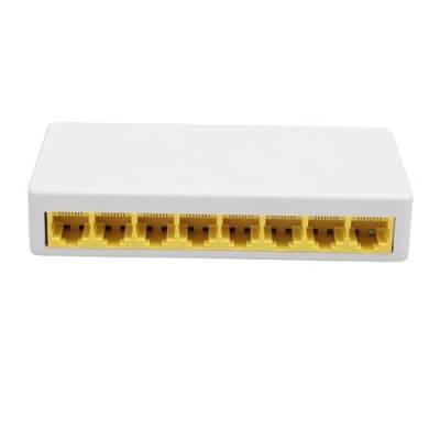 Topiky 8 Port Gigabit Unmanaged Ethernet Netzwerk Switch, 1000 Mbit/s, 2KV Anti Thunder, Plug and Play, Lüfterloses Design (EU-Stecker) von Topiky
