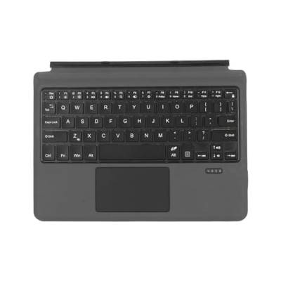Ultraschlanke Tragbare Kabellose Tastatur, BT 5.0 Kabellose Tastatur mit Touchpad, Tragbare Tablet Tastatur für Go 1, für Go 2, für Go 3 (Mit bunter Hintergrundbeleuchtung von Topiky