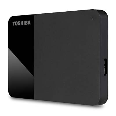 Toshiba 1 TB Canvio Ready — tragbare externe 2,5-Zoll-Festplatte mit USB 3.2 Gen 1 High Speed, kompatibel mit Microsoft Windows 8.1, 10, 11 und macOS, schwarz (HDTB410EK3AA) von Toshiba