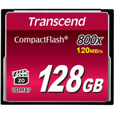 CompactFlash 800 128 GB, Speicherkarte von Transcend