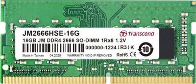 Transcend JetRAM Laptop-Arbeitsspeicher Modul DDR4 16GB 1 x 16GB Non-ECC 2666MHz 260pin SO-DIMM CL19 von Transcend