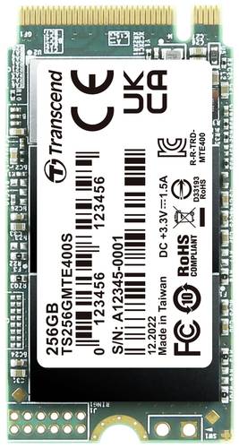 Transcend MTS400S 256GB Interne M.2 PCIe NVMe SSD 2242 PCIe NVMe 3.0 x4 Retail TS256GMTE400S von Transcend