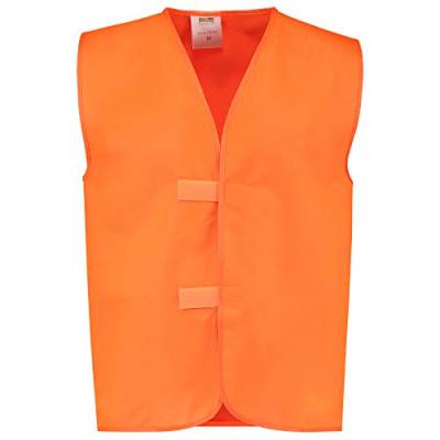 Tricorp 453012 Safety ohne Reflexstreifen Warnweste, 100% Polyester, 120g/m², Fluororange, Größe XS-S von Tricorp