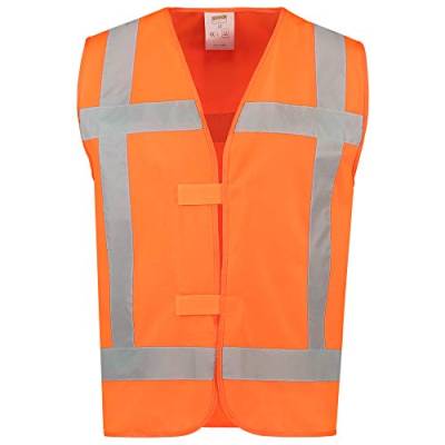 Tricorp 453015 Safety RWS Warnweste, 100% Polyester, 120g/m², Fluororange, Größe XS-S von Tricorp