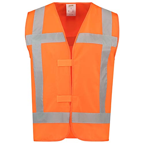 Tricorp 453015 Safety RWS Warnweste, 100% Polyester, 120g/m², Fluororange, Größe XS-S von Tricorp