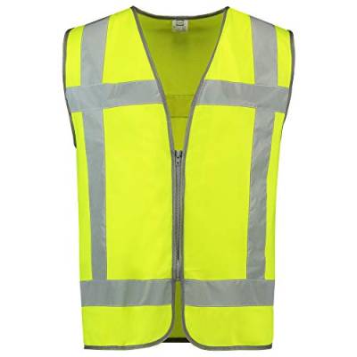 Tricorp 453019 Safety RWS Reissverschluss Warnweste, 100% Polyester, 120g/m², Fluorgelb, Größe 3XL-4XL von Tricorp