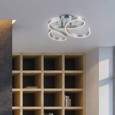 LED-Deckenleuchte Francis, aluminium gebürstet von Trio Lighting