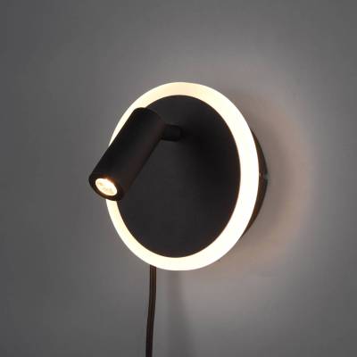 LED-Wandleuchte Jordan, zweiflammig, schwarz von Trio Lighting