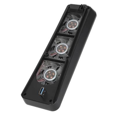 Trisar Konsoleneffizientes Kühlsystem, Sichere Blaue Lampe für Konsolen-Lüfter für Spielekonsolen (Black) von Trisar