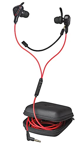 Trust Gaming GXT 408 Cobra Gaming-Ohrhörer, In-Ear Kopfhörer mit Kabel 3,5 mm, Abnehmbarer Mikrofon, Gummi-Ohrstöpsel in 3 Größen, für PC, Laptop, Mobile, Konsole, PS4 und Xbox - Schwarz von Trust Gaming