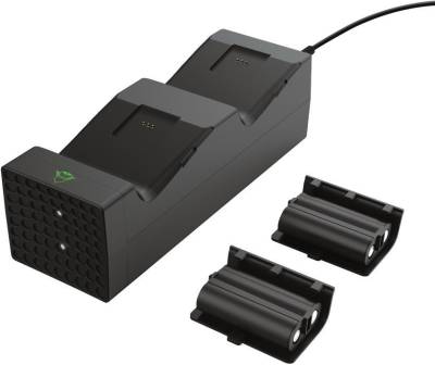 Trust GXT 250 Duo Charging Dock - Ladeständer 2 x - 1200 mAh - 2 Ausgabeanschlussstellen (Xbox-Controller) - für Microsoft Xbox Wireless Controller von Trust