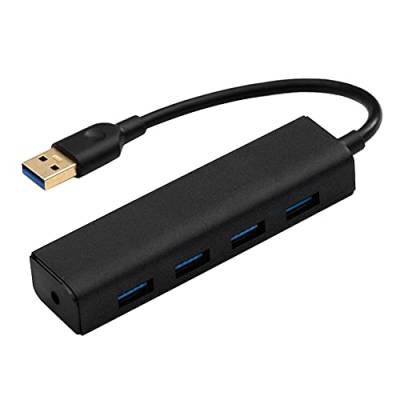 Tsadeer USB-Hub, tragbarer USB-Hub mit 4 Ports, USB3.0, 5 Gbit/s, für Pro Mini/Pro Surface Pro PC Laptop von Tsadeer