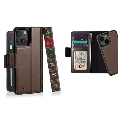 Twelve South BookBook Etui Lederhülle für iPhone 15 Plus - Braun, TS-2310 von Twelve South