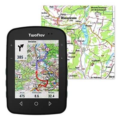TwoNav Terra, Outdoor GPS mit 3,7-Zoll-Breitbild für Berg, Wandern, Fahrrad oder Navigation mit Karten enthalten | Laut World of MTB bestes des Jahres 2023 (Terra + Karte Deutschland Full) von TwoNav