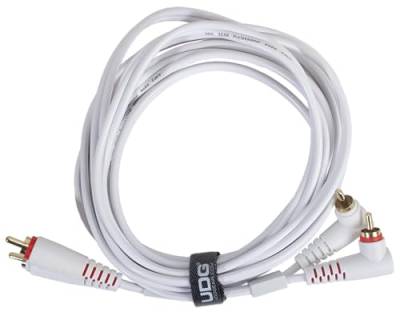 UDG Audiokabel-Set RCA gerade - RCA gewinkelt weiß 3m von UDG