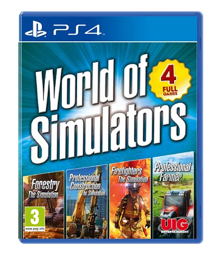 PS4 World of Simulators mit Berufsfeuerwehr & Baumaschinen& Landwirtschaft & Forstwirtschaft SimulatorNEUWARE von UIG
