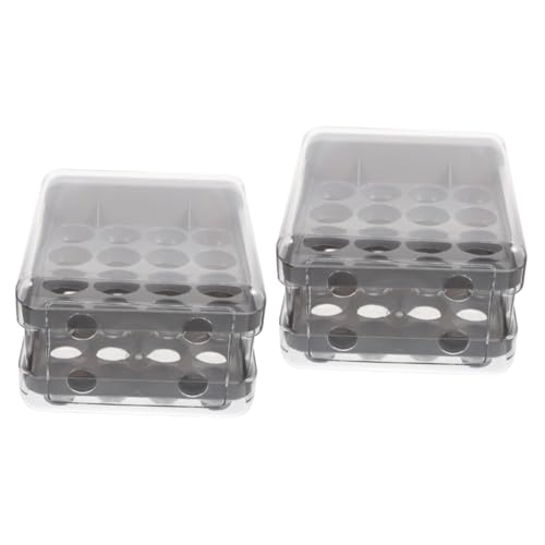 UKCOCO 2st Aufbewahrungsbox Für Eier Kühlschrank-organizer-behälter Getränkeorganisator Für Kühlschrank Kosmetikorganisatoren Und -aufbewahrung Kühlschränke Haushalt Plastik Pp Teller von UKCOCO