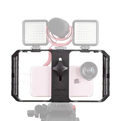 ULANZI U-Rig Pro Smartphone Video Rig Stabilisator Griff mit Stativanschluss für Handy Filmemacher Universal für iPhone und Samsung, Schwarz von ULANZI