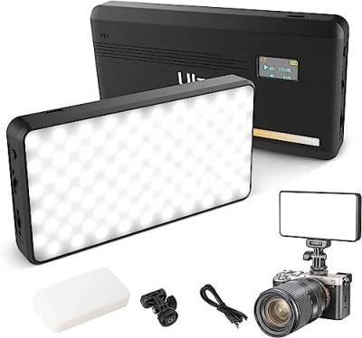 Ulanzi Videolicht LED Videoleuchte Mini Kamera Licht Akku 5000mAh, 200 LED Dimmbar 2500-9000k CRI90+ LCD Display, Kompatibel mit Sony/Canon/Nikon DSLR von ULANZI