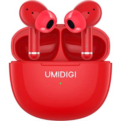 UMIDIGI Bluetooth Kopfhörer, Wireless Earbuds,AirBuds Pro In-Ear Kopfhöhrer, Wireless Bluetooth 5.1 Con 3 HD Microfono,Sport In-Ear,IPX5Wasserdicht,Aufbewahrungsbox mit Ladefunktion (Rot) von UMIDIGI