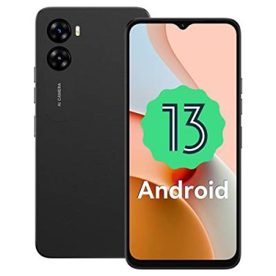 UMIDIGI G3 Smartphone Ohne Vertrag (2023),Android 13 Handy, 7GB+64GB/1TB Günstig Simlockfreie Handys,6,52"HD+Display,5150mAh,13MP, 4G Dual SIM Schulkinder Handy/Face ID/Fingerabdruck/OTG/GPS(Schwarz) von UMIDIGI