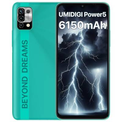 UMIDIGI Power 5 Smartphone Ohne Vertrag,3GB+64GB Handy Günstig,6150mAh Akku,Android 11 Handy ohne vertrag,6,53" HD+ Display,Octa Core,16MP+8MP,3-Kartenfächer,Dual SIM 4G Handys/OTG(Grün) von UMIDIGI