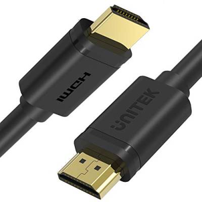 UNITEK BASIC HDMI Kabel / 2 meter, schwarz / HDMI Lizenz / Full HD, 2K, 4K, 3D und weitere / Ethernet ideal für PlayStation, Xbox, TV, PC / Y-C138M von UNITEK